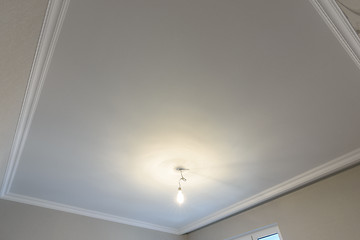 Image showing Plastered ceilings in the room after renovation