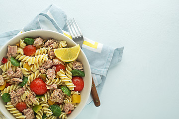 Image showing Pasta salad tuna