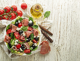 Image showing Salad prosciutto