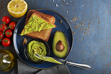 Image showing Avocado sandwich