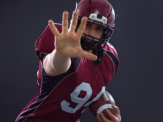 Image showing American football player pointing