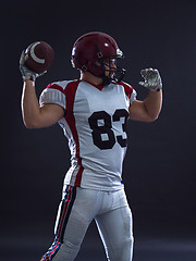 Image showing american football player throwing ball