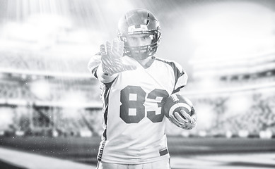 Image showing portrait of confident American football player