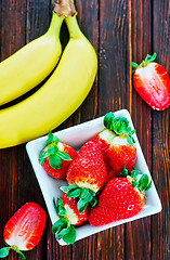 Image showing banana and strawberry