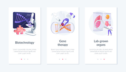 Image showing Biomedical and molecular engineering app interface template.