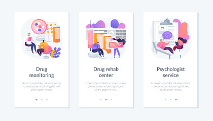 Image showing Addiction treatment app interface template.