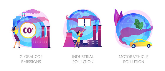 Image showing Polluting energy vector concept metaphors