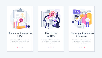 Image showing Human papillomavirus app interface template.