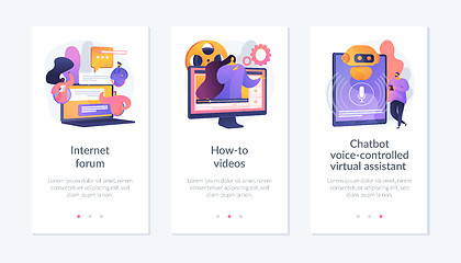 Image showing Virtual help and assistance app interface template.