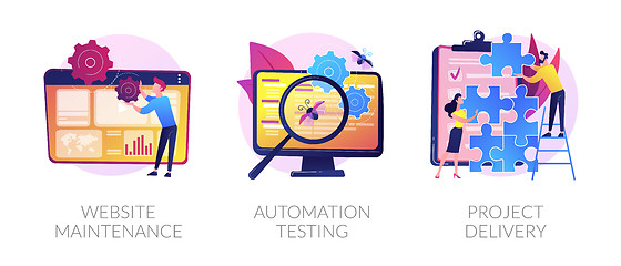 Image showing Website development vector concept metaphors.