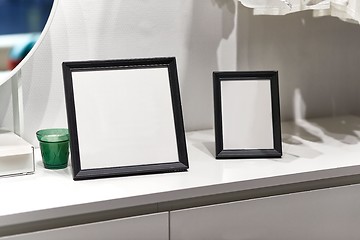 Image showing Empty picture frames in a home interior