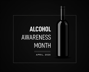 Image showing Awareness Month on the dangers of alcohol. Vector illustration w