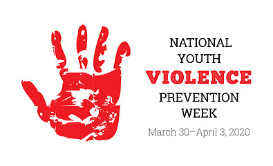 Image showing National Youth Violence Prevention Week. Vector illustration on white