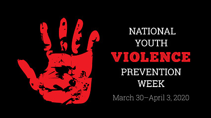 Image showing National Youth Violence Prevention Week. Vector illustration on black