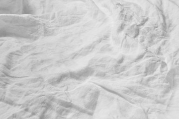 Image showing Crumpled fabric white textile background.