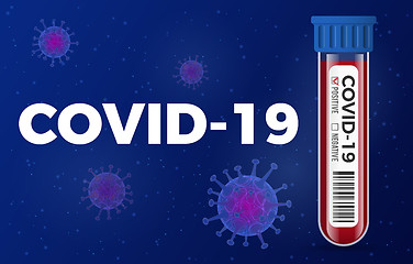 Image showing Stop 2019-nCoV Coronavirus test tube