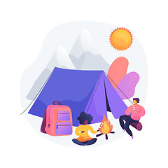 Image showing Summer camping vector concept metaphor