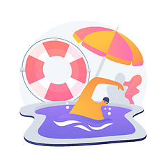 Image showing Swimming classes vector concept metaphor