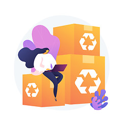 Image showing Recyclable and eco friendly packaging vector concept metaphor.