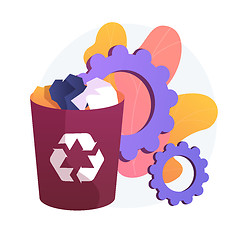 Image showing Paper waste bin vector concept metaphor.