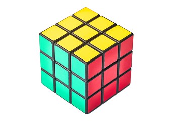 Image showing Rubik\'s cube on white