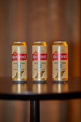 Image showing Cans of Krusovice Czech beer