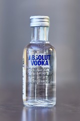 Image showing Absolut Vodka small bottle