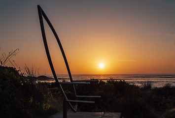 Image showing Beautiful sunrise sky at Broulee Australia