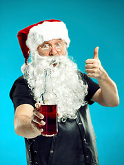 Image showing Portrait of Man in Santa Claus Costume