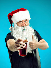 Image showing Portrait of Man in Santa Claus Costume