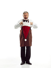 Image showing Portrait of Man in Santa Claus Costume