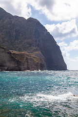 Image showing rough coast at Lipari Islands Sicily Italy