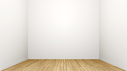 Image showing empty room with a wooden floor