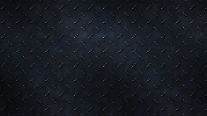 Image showing black diamond metal plate texture