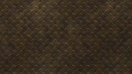 Image showing rusty diamond metal plate texture