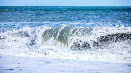 Image showing stormy ocean scenery background