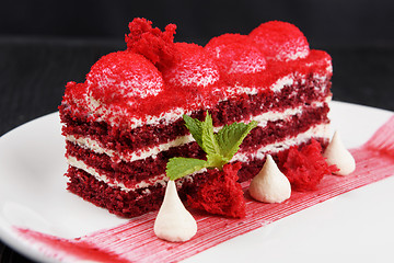 Image showing red velvet cake