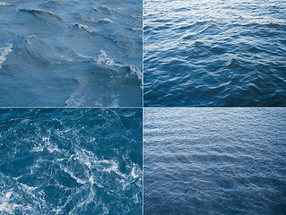 Image showing blue sea water surface background collage