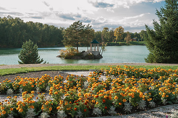 Image showing Summer landscape of lake with crystal and fresh water Aya