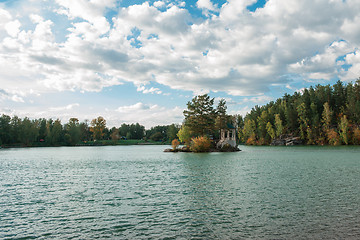 Image showing Summer landscape of lake with crystal and fresh water Aya