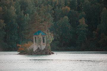 Image showing Summer landscape of lake with crystal and fresh water Aya