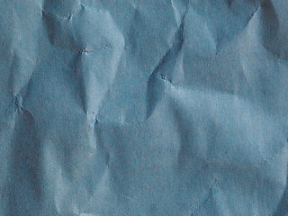 Image showing blue crinkled paper texture background