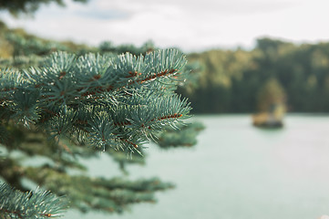 Image showing Summer landscape of lake with crystal and fresh water Aya