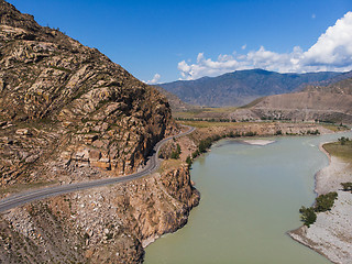 Image showing Road in Altai mountains.