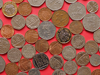 Image showing Pound coins, United Kingdom