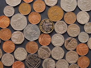 Image showing Pound coins, United Kingdom