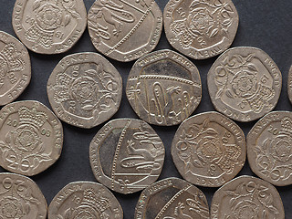 Image showing 20 pence coin, United Kingdom