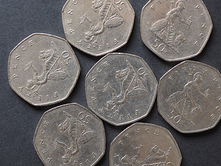 Image showing 50 pence coin, United Kingdom