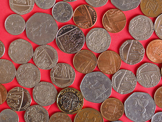 Image showing Pound coins, United Kingdom