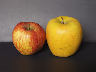 Image showing yellow and red apple fruit food